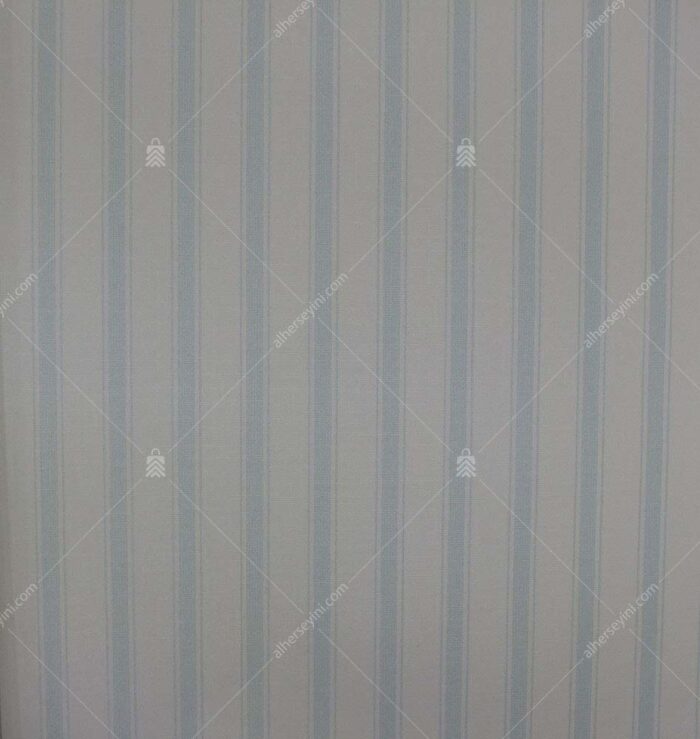 8900-4 Mavi Beyaz Çizgili Duvar Kağıdı