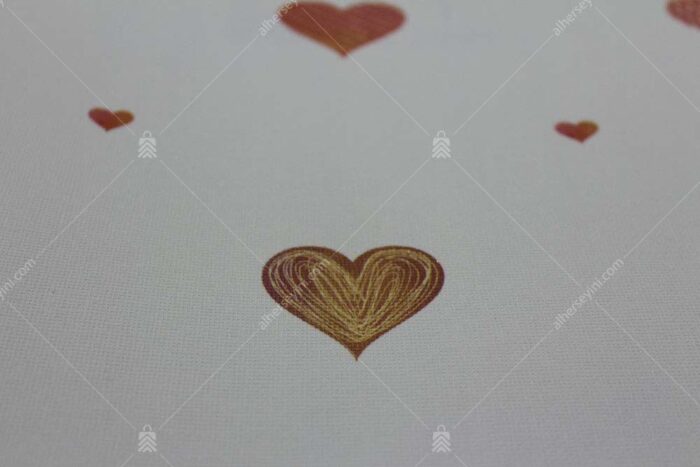 8905-1 Kalp Desenli Çocuk Odası Duvar Kağıdı Detay