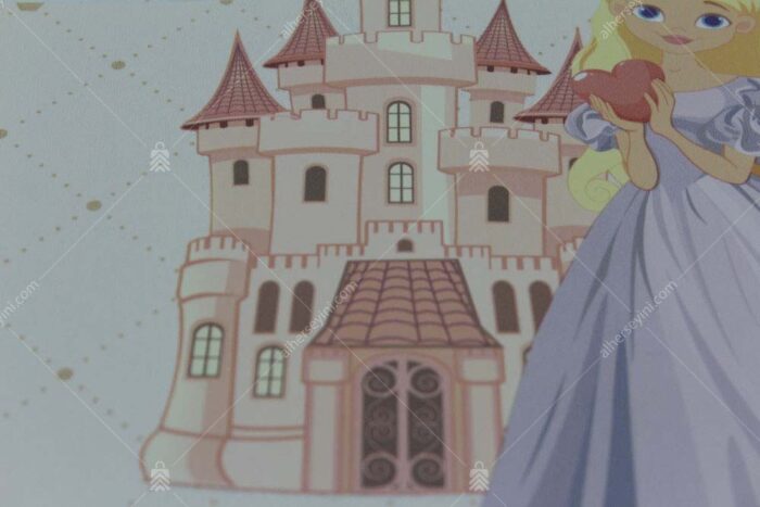 8910-1 Prenses Desenli Duvar Kağıdı Detay