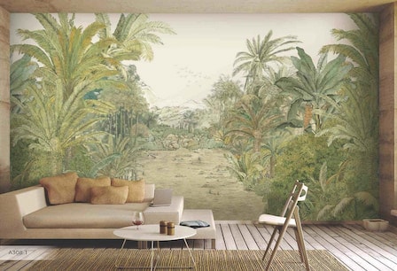 A308-Tropical-forest-landscape-poster-mural-wallpaper-tropikal-orman-manzarali-poster-duvar-kagidi-amazon