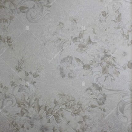 1008-1 Beyaz Modern Çiçekli Duvar Kağıdı