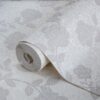 1010-1 Adawall Beyaz ve Gri Modern Çiçekli Duvar Kağıdı Rulo