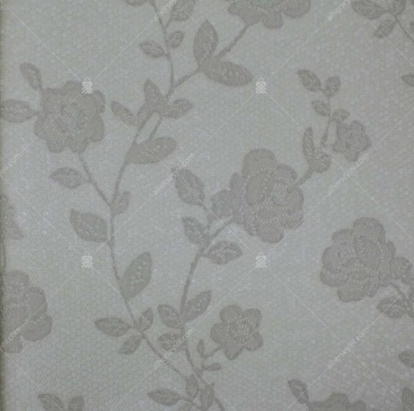 1010-1 Adawall Beyaz ve Gri Modern Çiçekli Duvar Kağıdı