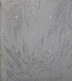 1012-1 Beyaz ve Krem Yaprak Desenli Duvar Kağıdı
