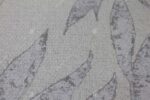 1012-2 Krem ve Gri Yaprak Desenli Duvar Kağıdı Detay