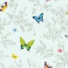 1606-3 Kelebek ve Çiçek Desenli Duvar Kağıdı