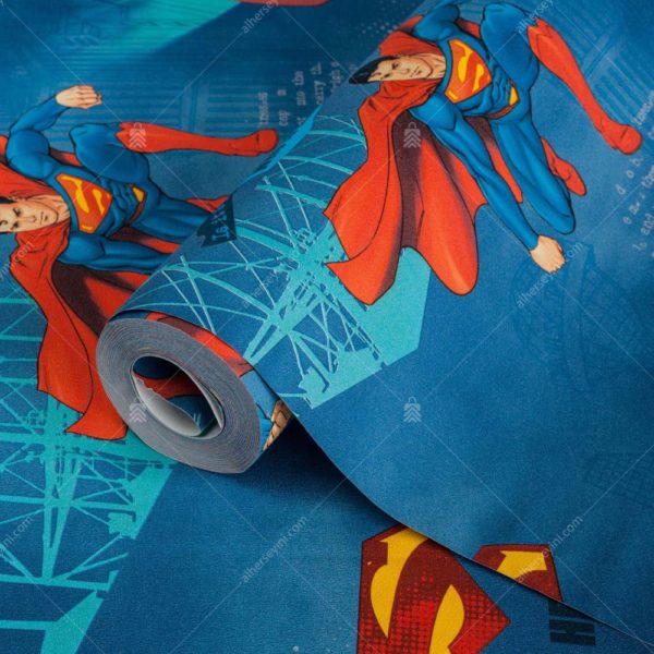 8914-1 Superman Desenli Duvar Kağıdı Rulo