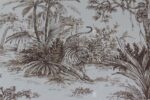 9909-5 Kahverengi Tropikal Hayvanlar Desenli Duvar Kağıdı Detay