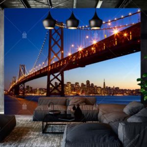 GRP4015 Girift San Francisco Oakland Körfez Köprüsü Duvar Posteri Uygulama