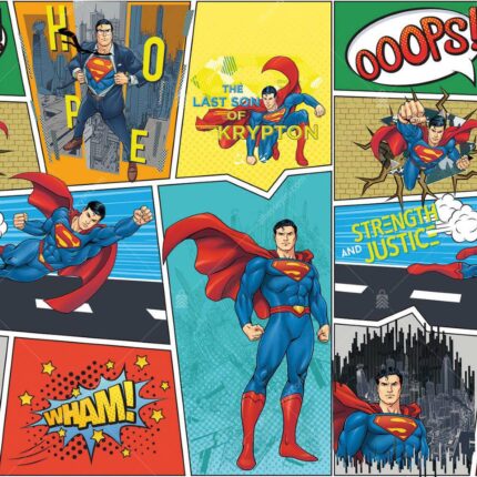 2035-4 Warner Bros Süpermen Çocuk Odası Poster Duvar Kağıdı