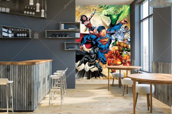 2039 Warner Bros Justice League Çocuk Odası Poster Duvar Kağıdı Uygulama