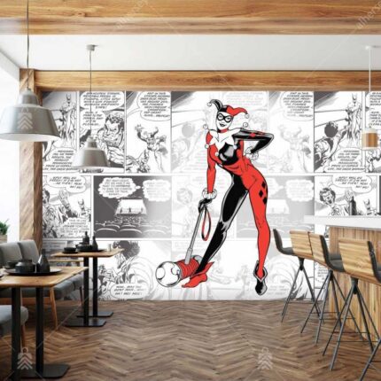 2042 Warner Bros Harley Quinn Çocuk Odası Poster Duvar Kağıdı Uygulama