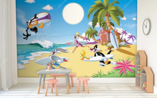 2169 Warner Bros Looney Tunes Çocuk Odası Duvar Posteri Uygulama