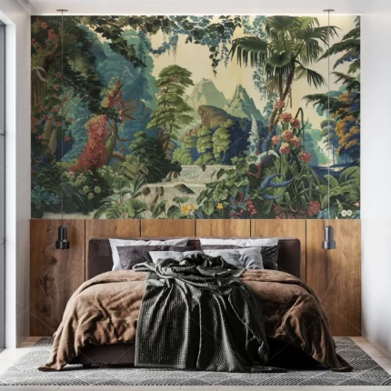 GRP020067 Tropikal Orman ve Şelale Poster Duvar Kağıdı