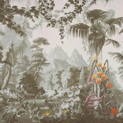 GRP020068 Tropikal Orman ve Şelale Poster Duvar Kağıdı