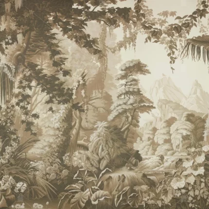 GRP020070 Tropikal Orman ve Şelale Poster Duvar Kağıdı