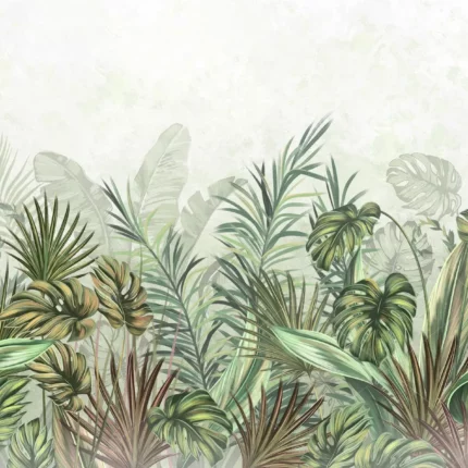 GRP040002 Tropikal Yapraklar ve Bitkiler Poster Duvar Kağıdı