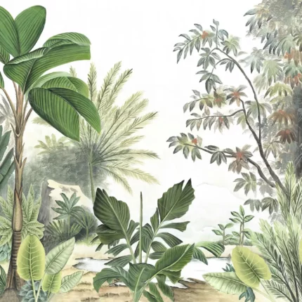 GRP040008 Tropikal Ağaçlar ve Orman Temalı Poster Duvar Kağıdı