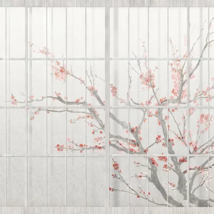GRP090054 Soyut Tasarım Sakura Ağacı Poster Duvar Kağıdı