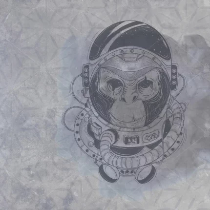 GRP220074 Astronot Maymun Poster Duvar Kağıdı