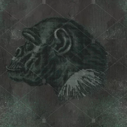 GRP220095 Geometrik Goril Poster Duvar Kağıdı