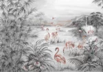GRP250024 Flamingolar Tropikal Tasarım Poster Duvar Kağıdı