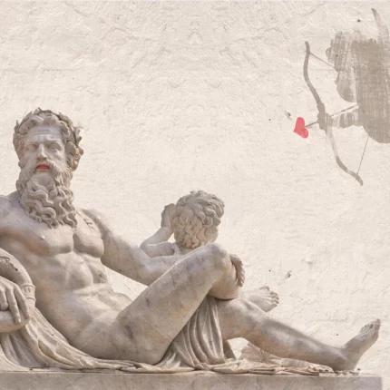 GRP350103 Zeus ve Eros Heykel Tarzı Poster Duvar Kağıdı
