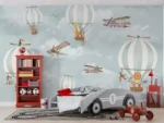 GRP480006 Gökyüzündeki Uçak ve Balonlar Poster Duvar Kağıdı