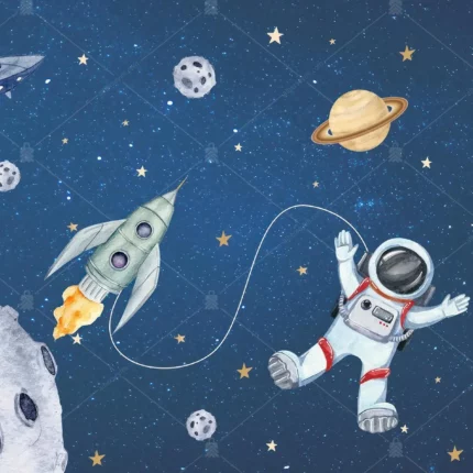 GRP510011 Astronot Uzayda Çocuk Poster Duvar Kağıdı