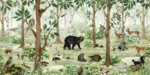GRP550014 Ormandaki Hayvanlar Çocuk Poster Duvar Kağıdı