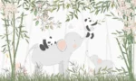 GRP550046 Sevimli Filler ve Pandalar Çocuk Odası Poster Duvar Kağıdı