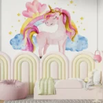 GRP580023 Unicorn ve Gökkuşağı Çocuk Odası Poster Duvar Kağıdı