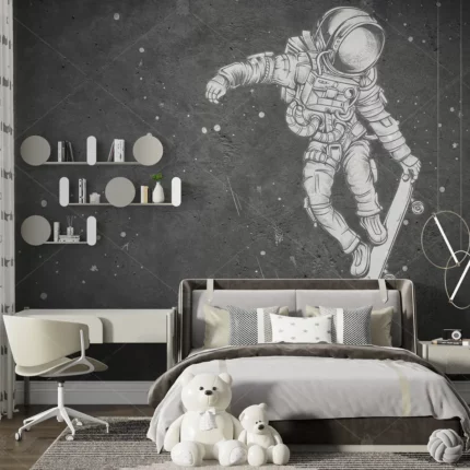 GRP580055 Kaykaycı Astronot Genç Odası Poster Duvar Kağıdı