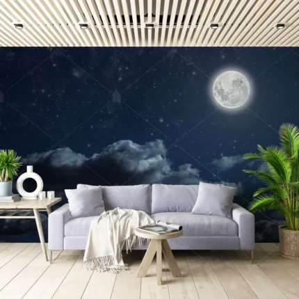 GRP640015 Gökyüzü ve Ay Poster Duvar Kağıdı