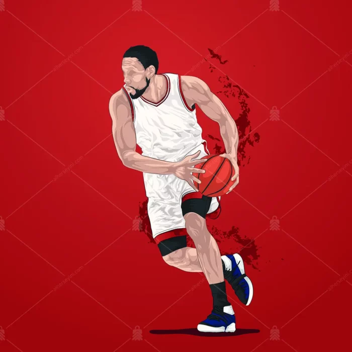 GRP650020 Çizim Basketbolcu Poster Duvar Kağıdı
