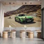 GRP660033 Yeşil Mercedes Araba Poster Duvar Kağıdı