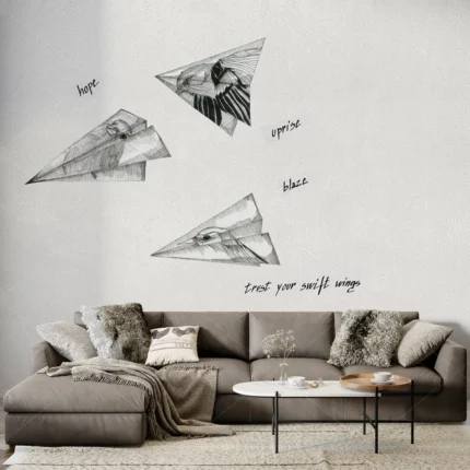GRP750206 Origami Uçaklar Poster Duvar Kağıdı