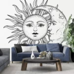GRP800040 Güneş ve Ay Desenli Astroloji Poster Duvar Kağıdı