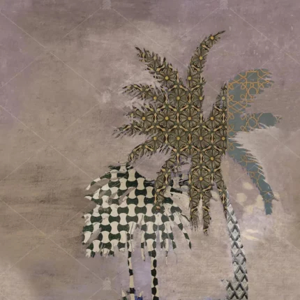GRP850169 Retro Stili Palmiye Ağacı Poster Duvar Kağıdı