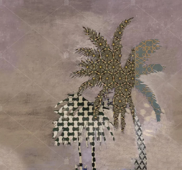 GRP850169 Retro Stili Palmiye Ağacı Poster Duvar Kağıdı