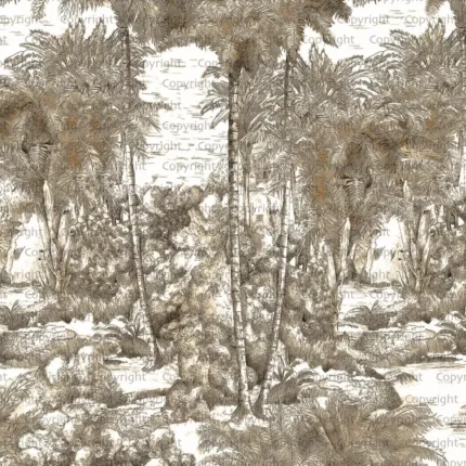 Çizim Tarzı Orman Duvar Kağıdı SE301-2