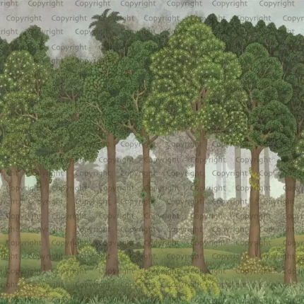 Tropikal Ağaç Tasarımlı Poster Duvar Kağıdı SE306-1